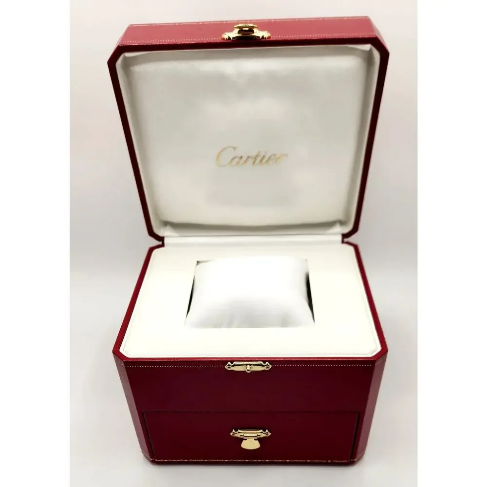 Cartier COWA0045 Red Watch Presentation Box Case Drawer Pillow Authentic 6x5